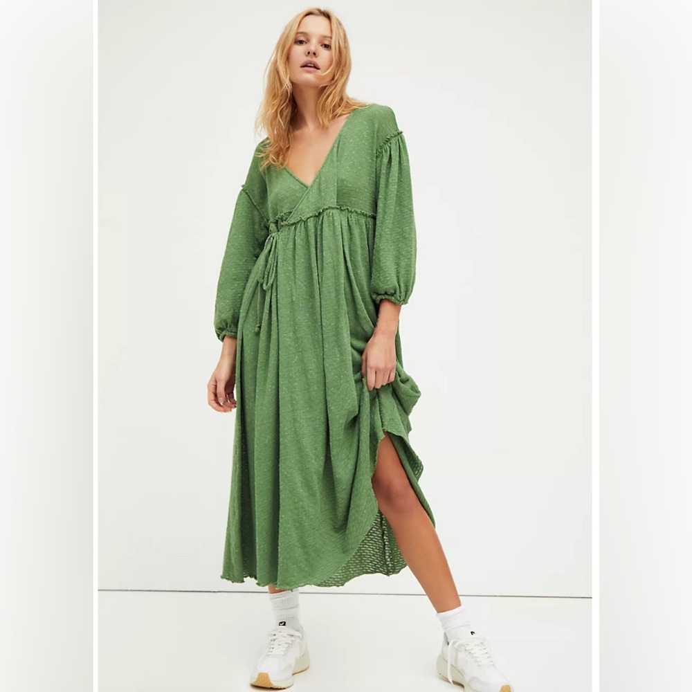 NWT Free People / FP Beach / Sweet as Can Be Midi Dress
XS Green